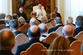 
Discours du Saint-Père à la Communauté du Collège pontifical teutonique de Santa Maria in Campo Santo, à l'occasion du 150e anniversaire de sa fondation, 3 octobre 2026 © Vatican Media