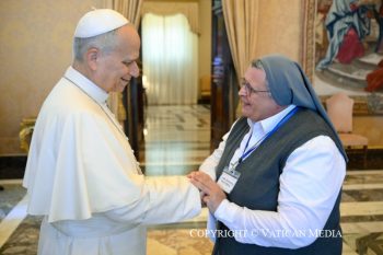 Audience aux participantes au Chapitre général des Sœurs de la Charité de Sainte Jeanne-Antide Thouret, 26 octobre 2026 © Vatican Media
