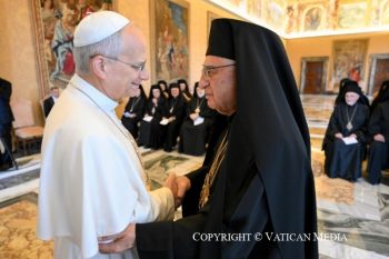 Discours du pape Léon XIV aux participants au Synode des évêques de l’Église Grecque-melkite d’Antioche, 10 octobre 2026 © Vatican Media
