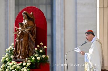 Messe de clôture de la Rencontre organisée à l’occasion du 10e anniversaire de la publication de l’exhortation apostolique Amoris laetitia, présidée par le Cardinal Luis Antonio G. Tagle, 14 octobre 2026 © Vatican Media 