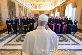 Discours du Saint-Père à la Communauté du Collège pontifical teutonique de Santa Maria in Campo Santo, à l'occasion du 150e anniversaire de sa fondation, 3 octobre 2026 © Vatican Media