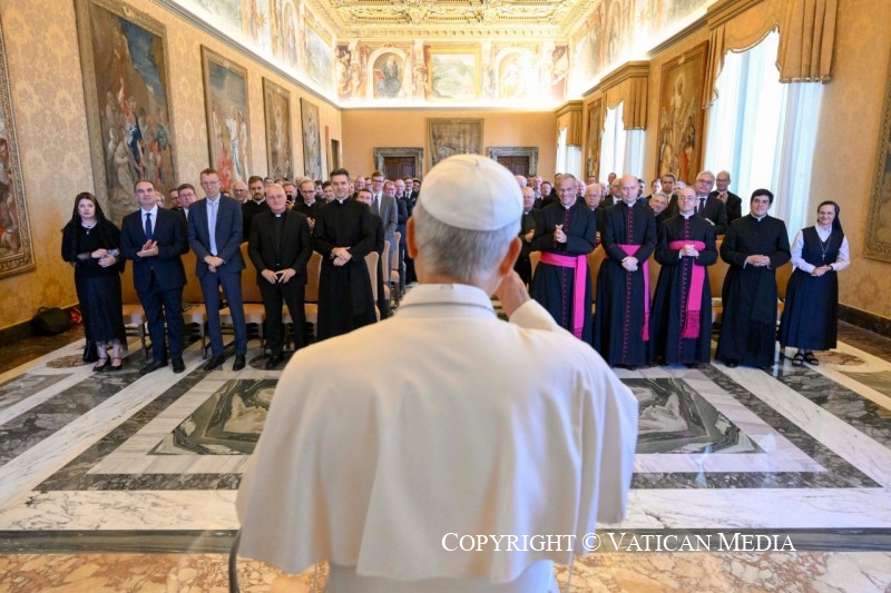 Discours du Saint-Père à la Communauté du Collège pontifical teutonique de Santa Maria in Campo Santo, à l'occasion du 150e anniversaire de sa fondation, 3 octobre 2026 © Vatican Media