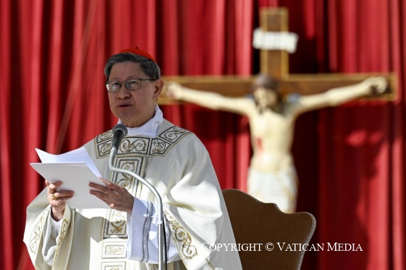 Messe de clôture de la Rencontre organisée à l’occasion du 10e anniversaire de la publication de l’exhortation apostolique Amoris laetitia, présidée par le Cardinal Luis Antonio G. Tagle, 14 octobre 2026 © Vatican Media