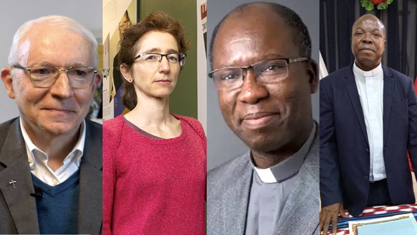 De gauche à droite : P. Fédou, A.S Vivier-Muresan, P. Béré et P. Ogui Cossi © loyolaparis.fr / icp.fr / jesuits.africa / Ucao-Uub