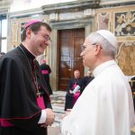 Léon a rencontré l’archevêque Paolo Rudelli, substitut pour les affaires générales du Secrétariat d’État © Vatican Media