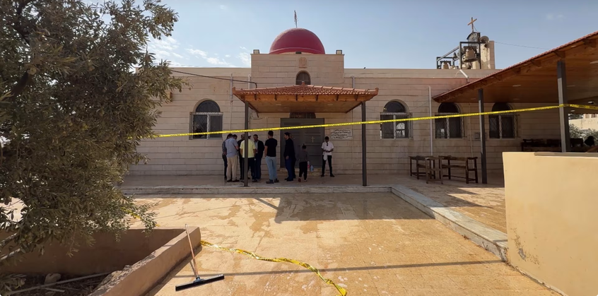 Attaque contre l’église Saint-Georges à Hammoud, dans le gouvernorat de Karak © Aci Mena